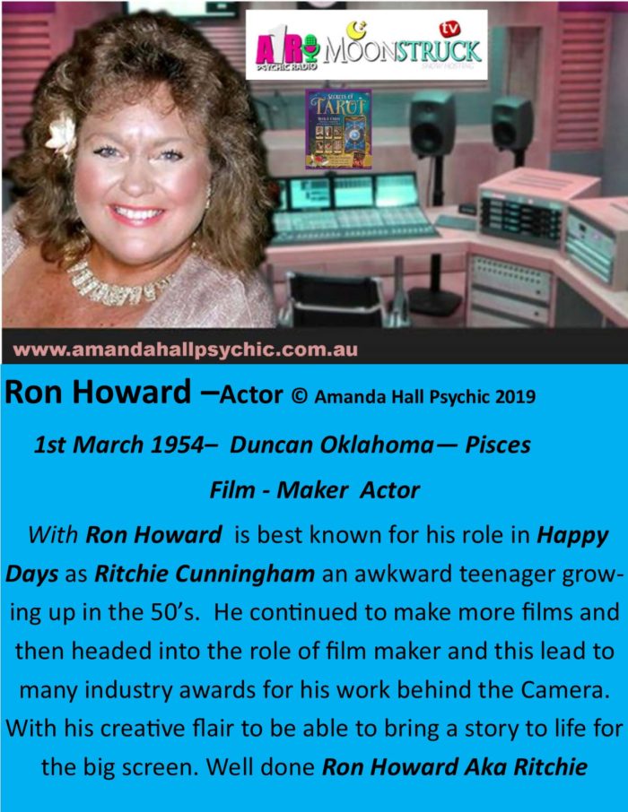 Ron Howard - Famous actor - Pisces